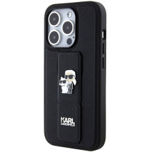 KARL LAGERFELD case for IPHONE 14 Pro KLHCP14LGSAKCPK (Gripstand Saffiano KC PIN) black KARL LAGERFELD case for IPHONE 14 Pro KLHCP14LGSAKCPK (Gripstand Saffiano KC PIN) black