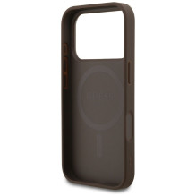 GUESS case for IPHONE 17 Pro compatible with MagSafe GUHMP17LG4GFRW (PU 4G Ring Classic Logo) brown
