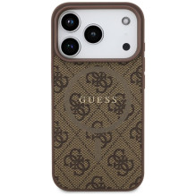 GUESS dėklas, skirtas IPHONE 17 Pro, suderinamas su „MagSafe GUHMP17LG4GFRW“ (PU 4G Ring Classic Logo), rudas GUESS dėklas, skirtas IPHONE 17 Pro, suderinamas su „MagSafe GUHMP17LG4GFRW“ (PU 4G Ring Classic Logo), rudas