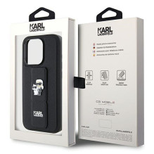 KARL LAGERFELD case for IPHONE 14 Pro KLHCP14LGSAKCPK (Gripstand Saffiano KC PIN) black KARL LAGERFELD case for IPHONE 14 Pro KLHCP14LGSAKCPK (Gripstand Saffiano KC PIN) black