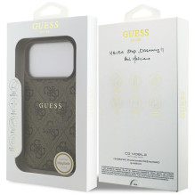 GUESS dėklas, skirtas IPHONE 17 Pro, suderinamas su „MagSafe GUHMP17LG4GFRW“ (PU 4G Ring Classic Logo), rudas GUESS dėklas, skirtas IPHONE 17 Pro, suderinamas su „MagSafe GUHMP17LG4GFRW“ (PU 4G Ring Classic Logo), rudas