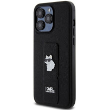 KARL LAGERFELD case for IPHONE 13 Pro Max KLHCP13XGSACHPK (Gripstand Saffiano choupette PIN) black KARL LAGERFELD case for IPHONE 13 Pro Max KLHCP13XGSACHPK (Gripstand Saffiano choupette PIN) black