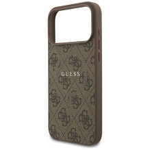 GUESS case for IPHONE 17 Pro Max compatible with MagSafe GUHMP17XG4GFRW (PU 4G Ring Classic Logo) brown