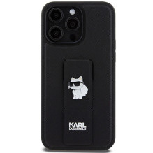KARL LAGERFELD dėklas, skirtas IPHONE 13 Pro Max KLHCP13XGSACHPK (su rankena, Saffiano formos stovas), juodas KARL LAGERFELD dėklas, skirtas IPHONE 13 Pro Max KLHCP13XGSACHPK (su rankena, Saffiano formos stovas), juodas