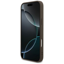 GUESS dėklas, skirtas IPHONE 17 Pro Max, suderinamas su MagSafe GUHMP17XG4GFRW (PU 4G Ring Classic Logo), rudas GUESS dėklas, skirtas IPHONE 17 Pro Max, suderinamas su MagSafe GUHMP17XG4GFRW (PU 4G Ring Classic Logo), rudas