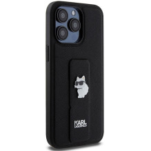 KARL LAGERFELD dėklas, skirtas IPHONE 13 Pro Max KLHCP13XGSACHPK (su rankena, Saffiano formos stovas), juodas KARL LAGERFELD dėklas, skirtas IPHONE 13 Pro Max KLHCP13XGSACHPK (su rankena, Saffiano formos stovas), juodas