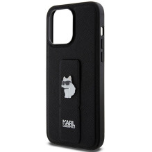 KARL LAGERFELD dėklas, skirtas IPHONE 13 Pro Max KLHCP13XGSACHPK (su rankena, Saffiano formos stovas), juodas KARL LAGERFELD dėklas, skirtas IPHONE 13 Pro Max KLHCP13XGSACHPK (su rankena, Saffiano formos stovas), juodas