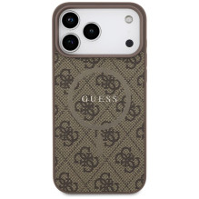 GUESS case for IPHONE 17 Pro Max compatible with MagSafe GUHMP17XG4GFRW (PU 4G Ring Classic Logo) brown