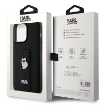 KARL LAGERFELD dėklas, skirtas IPHONE 13 Pro Max KLHCP13XGSACHPK (su rankena, Saffiano formos stovas), juodas KARL LAGERFELD dėklas, skirtas IPHONE 13 Pro Max KLHCP13XGSACHPK (su rankena, Saffiano formos stovas), juodas