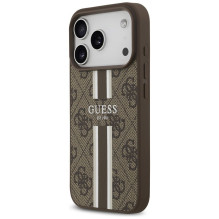 GUESS case for IPHONE 17 Pro compatible with MagSafe GUHMP17LP4RPSW (4G Printed Stripes) brown GUESS case for IPHONE 17 Pro compatible with MagSafe GUHMP17LP4RPSW (4G Printed Stripes) brown