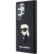 KARL LAGERFELD case for SAMSUNG S24 Ultra KLHCS24L3DRKINK (3D RUBBER IKONIK NFT) black KARL LAGERFELD case for SAMSUNG S24 Ultra KLHCS24L3DRKINK (3D RUBBER IKONIK NFT) black