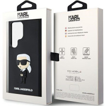 KARL LAGERFELD case for SAMSUNG S24 Ultra KLHCS24L3DRKINK (3D RUBBER IKONIK NFT) black KARL LAGERFELD case for SAMSUNG S24 Ultra KLHCS24L3DRKINK (3D RUBBER IKONIK NFT) black