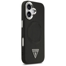 GUESS case for IPHONE 17 compatible with MagSafe GUHMP17SPSDTSCMK (PU W / Triangle Logo) black