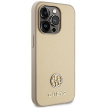 GUESS case for IPHONE 15 Pro GUHCP15LPS4DGPD (Strass Metal Logo) gold