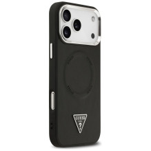 GUESS case for IPHONE 17 Pro compatible with MagSafe GUHMP17LPSDTSCMK (PU W / Triangle Logo) black