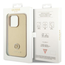 GUESS case for IPHONE 15 Pro GUHCP15LPS4DGPD (Strass Metal Logo) gold