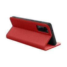 Atverčiamas dėklas, skirtas „iPhone 17 Smart Pro Book“, odinis, bordo spalvos