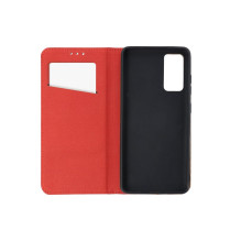 Atverčiamas dėklas, skirtas „iPhone 17 Smart Pro Book“, odinis, bordo spalvos