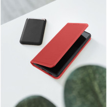 Atverčiamas dėklas, skirtas „iPhone 17 Smart Pro Book“, odinis, bordo spalvos