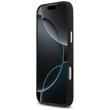 GUESS case for IPHONE 17 Pro Max compatible with MagSafe GUHMP17XPSDTSCMK (PU W / Triangle Logo) black