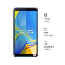 Tempered glass to Samsung Galaxy A7 2018 Blue Star