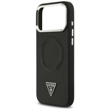 GUESS dėklas, skirtas IPHONE 17 Pro Max, suderinamas su MagSafe GUHMP17XPSDTSCMK (PU su trikampio logotipu), juodas