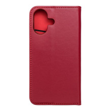 Atverčiamas dėklas, skirtas „iPhone 17 Smart Pro Book“, odinis, bordo spalvos