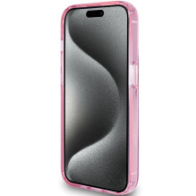 GUESS case for IPHONE 15 Pro compatible with MagSafe GUHMP15LHRSGSP (Glitter Script Logo Ring stand) pink GUESS case for IPHONE 15 Pro compatible with MagSafe GUHMP15LHRSGSP (Glitter Script Logo Ring stand) pink