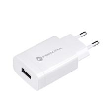 Telefono įkroviklis Forcell F-Energy USB A QC3.0 2,4A 18W + laidas USB A į USB C TFK-TC-1099 baltas