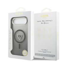 GUESS dėklas, skirtas IPHONE 17 Air, suderinamas su MagSafe GUHMP17MHGTMLCGK (IML gradiento su trikampio logotipu), juod