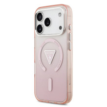 GUESS case for IPHONE 17 Pro compatible with MagSafe GUHMP17LHGTMLCGP (IML Gradient W / Triangle Logo) pink GUESS case for IPHONE 17 Pro compatible with MagSafe GUHMP17LHGTMLCGP (IML Gradient W / Triangle Logo) pink