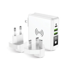 Daugiafunkcis įkroviklis Forcell F-Energy 4in1 2 x USB A + USB C 15W + išorinė baterija 8000mAh + belaidis įkrovimas, ba Daugiafunkcis įkroviklis Forcell F-Energy 4in1 2 x USB A + USB C 15W + išorinė baterija 8000mAh + belaidis įkrovimas, ba