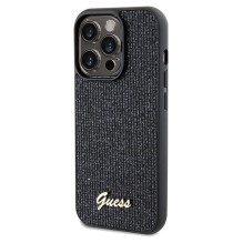 GUESS dėklas, skirtas IPHONE 14 Pro GUHCP14LPMSDGSK (Disco Metal Script), juodas