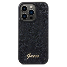 GUESS dėklas, skirtas IPHONE 14 Pro GUHCP14LPMSDGSK (Disco Metal Script), juodas