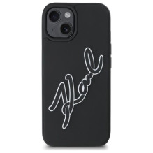 KARL LAGERFELD dėklas, skirtas IPHONE 15 KLHCP15S3DRKSDLK (3D Rubber Signature), juodas KARL LAGERFELD dėklas, skirtas IPHONE 15 KLHCP15S3DRKSDLK (3D Rubber Signature), juodas