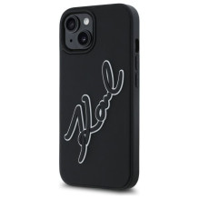 KARL LAGERFELD dėklas, skirtas IPHONE 15 KLHCP15S3DRKSDLK (3D Rubber Signature), juodas KARL LAGERFELD dėklas, skirtas IPHONE 15 KLHCP15S3DRKSDLK (3D Rubber Signature), juodas