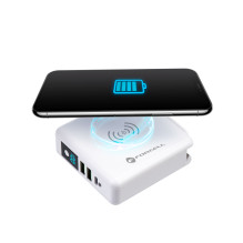Multifunction charger Forcell F-Energy 4in1 2 x USB A + USB C 15W + power bank 8000mAh + wireless charging white Multifunction charger Forcell F-Energy 4in1 2 x USB A + USB C 15W + power bank 8000mAh + wireless charging white