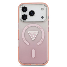 GUESS case for IPHONE 17 Pro compatible with MagSafe GUHMP17LHGTMLCGP (IML Gradient W / Triangle Logo) pink GUESS case for IPHONE 17 Pro compatible with MagSafe GUHMP17LHGTMLCGP (IML Gradient W / Triangle Logo) pink