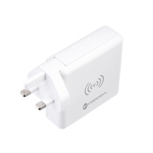Multifunction charger Forcell F-Energy 4in1 2 x USB A + USB C 15W + power bank 8000mAh + wireless charging white Multifunction charger Forcell F-Energy 4in1 2 x USB A + USB C 15W + power bank 8000mAh + wireless charging white