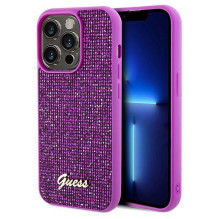 GUESS dėklas, skirtas IPHONE 14 Pro Max GUHCP14XPMSDGSF (Disco Script Metal) fuksijos spalvos GUESS dėklas, skirtas IPHONE 14 Pro Max GUHCP14XPMSDGSF (Disco Script Metal) fuksijos spalvos