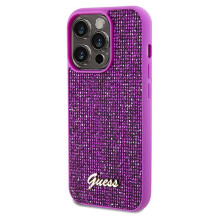 GUESS dėklas, skirtas IPHONE 14 Pro Max GUHCP14XPMSDGSF (Disco Script Metal) fuksijos spalvos GUESS dėklas, skirtas IPHONE 14 Pro Max GUHCP14XPMSDGSF (Disco Script Metal) fuksijos spalvos