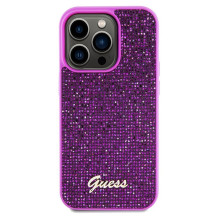 GUESS dėklas, skirtas IPHONE 14 Pro Max GUHCP14XPMSDGSF (Disco Script Metal) fuksijos spalvos GUESS dėklas, skirtas IPHONE 14 Pro Max GUHCP14XPMSDGSF (Disco Script Metal) fuksijos spalvos