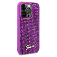 GUESS dėklas, skirtas IPHONE 14 Pro Max GUHCP14XPMSDGSF (Disco Script Metal) fuksijos spalvos GUESS dėklas, skirtas IPHONE 14 Pro Max GUHCP14XPMSDGSF (Disco Script Metal) fuksijos spalvos