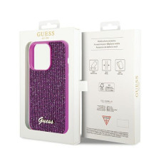 GUESS dėklas, skirtas IPHONE 14 Pro Max GUHCP14XPMSDGSF (Disco Script Metal) fuksijos spalvos GUESS dėklas, skirtas IPHONE 14 Pro Max GUHCP14XPMSDGSF (Disco Script Metal) fuksijos spalvos