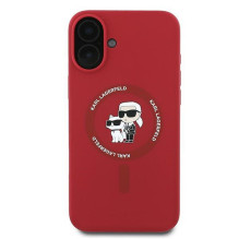 KARL LAGERFELD dėklas, skirtas IPHONE 16 Plus, suderinamas su MagSafe KLHMP16MSCMKCRHR (silikono KC korpuso žiedas), rau
