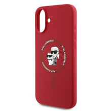 KARL LAGERFELD dėklas, skirtas IPHONE 16 Plus, suderinamas su MagSafe KLHMP16MSCMKCRHR (silikono KC korpuso žiedas), rau