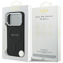 GUESS case for IPHONE 17 Pro compatible with MagSafe GUHMP17LPSAREGSK (PU W / Classic Logo) black