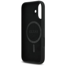 GUESS dėklas, skirtas IPHONE 17, suderinamas su „MagSafe GUHMP17SSCTRLMK“ (silikonas su trikampio logotipu), juodas