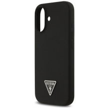 GUESS case for IPHONE 17 compatible with MagSafe GUHMP17SSCTRLMK (Silicone W / Triangle Logo) black