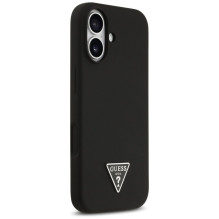 GUESS case for IPHONE 17 compatible with MagSafe GUHMP17SSCTRLMK (Silicone W / Triangle Logo) black